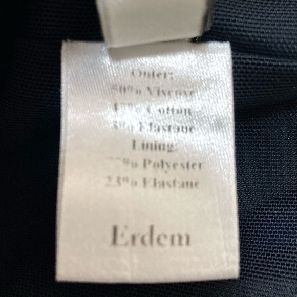 ERDEM Abstract Stretch Mini Pencil Skirt Blue Celeb Designer Favorite - Picture 9 of 11